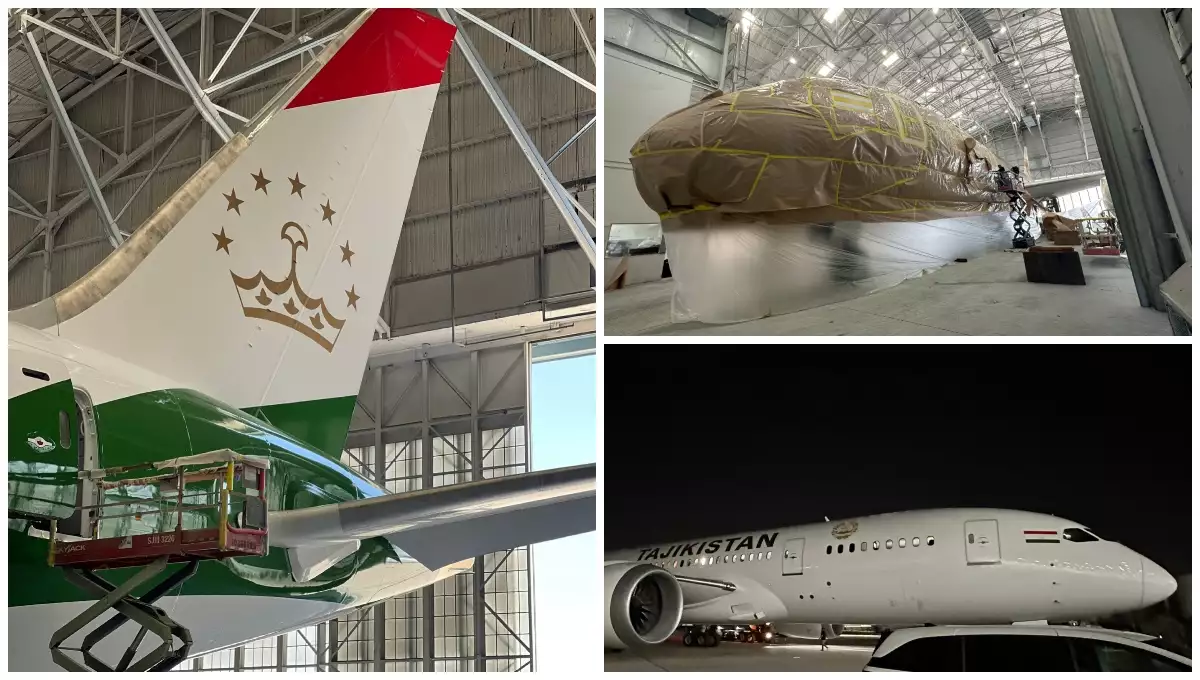 Así luce el avión presidencial de México en Tayikistán