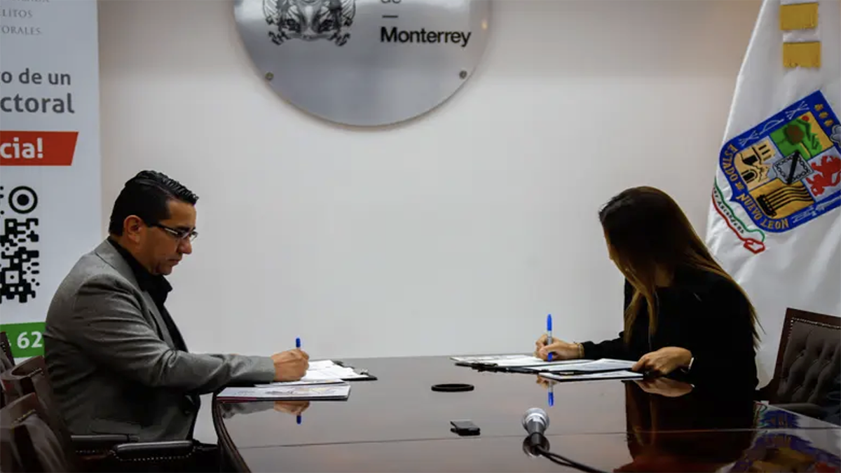 Monterrey y Fiscalía Especializada firman sistema de blindaje electoral